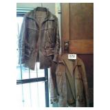 2 VTG LEATHER COATS - UNKNOWN SIZE