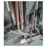 SHOVELS, BROOM, ETC