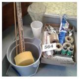 BUCKET, JUTE, RULERS, SEED SCOOPS, ETC