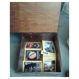 OLD CHEST FULL OF NATIONAL GEOGRAPHIC BOOKS