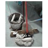 OLD MOP BUCKET, MOP, BROOMS