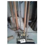 SHOVELS, BROOM, GARDENING TOOLS