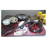 VALVOLINE FLOOR MAT, PENNZOIL 10W30, TIRE IRON,