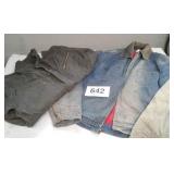 MENS OSH KOSH DENIM JACKET AND COVERALLS