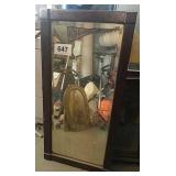 OAK DRESSER MIRROR.  22 X 44"