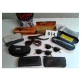 LYMAN RELOADING TOOL AND DIES, SUNGLASSES,