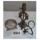 VERY VTG LAMP AND WESTCLOX BIG BEN ALARM CLOCK