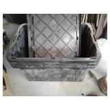 3 HEAVY DUTY TOTES W LIDS