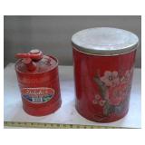 GALVANIZED GASOLINE CAN:TRASH CAN