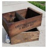 Old ADVERTISING wood boxs