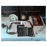 GLASS TOWEL RODS, WESTCLOX BIG BEN ALARM CLOCK,