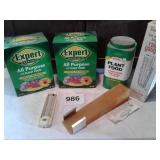 ALL PURPOSE PLANT FOOD, RAIN GAUGE, THERMOMETER