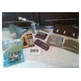 FUNNEL, OIL CAN, FUEL REGULATOR, BAGS OF SCREWS,