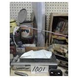 MISC. ITEMS, POCKET KNIFE, PATCH, OLD BOTTLES,