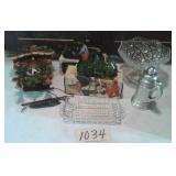 AVON BOTTLES, CUCKOO CLOCK, GLASSWARE