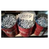 3 - 32OZ COFFEE CANS OF WAD CUTTER BULLETS