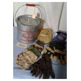 NEW MINNOW BUCKET, GLOVES, HATS
