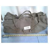 ARMY GREEN ZIPPERED DUFFLE BAG