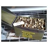 MED SIZE AMMO BOX FULL OF RELOADING SHELLS