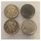 4 BUFFALO NICKELS
1935, 1929, 1913, ????