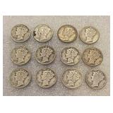 12 MERCURY DIMES