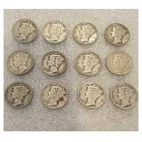 12 MERCURY DIMES