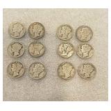 12 MERCURY DIMES