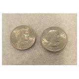 2 SUSAN B. ANTHONY $1.00 COINS