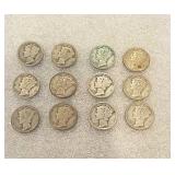 12 MERCURY DIMES