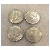 4 KENNEDY HALF DOLLARS