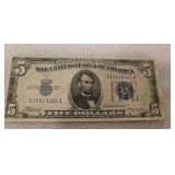 $5.00 SILVER CERTIFICATE 1934A
