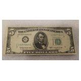$5.00 FEDERAL RESERVE 1950D