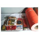 LARGE ROLL OF POSTER BOARD, PAINT SUPPLIES