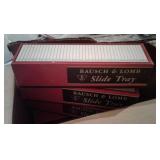 LARGE QTY OF BAUSCH & LOMB SLIDE TRAY BOXES