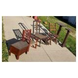 Group of antique furniture  Some has damage.