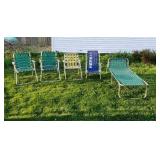 Lawn chairs and cot