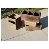 Old wood crates and  Advertising boxes