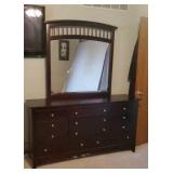 Large Dresser with Mirror. 65x34x17.5.