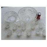 Punch Bowl & Glasses