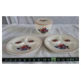 Calico Fruit Dishes made in the U.S.A.