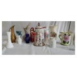 Oriental Tea pot(lid is glued) flower Vases &