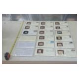 First Day Issue Stamps 1 Gold Plate 22kt