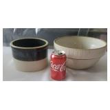 1 Stone Bowl Cracked & Stone Crock