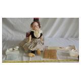 Antique Dutch Doll Needs Repaired Glass Eyes in