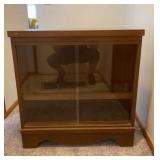 Cabinet with sliding glass doors