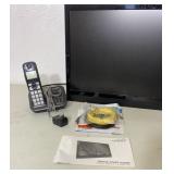 Phone and flat screen tv