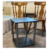 2 chairs, stand and small quilt