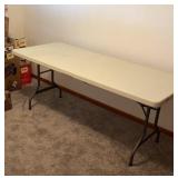 White long folding table