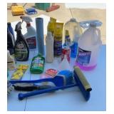 Oil, de-icer car cleaner, brushes