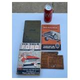 Ford mechanic handbooks and printing plate